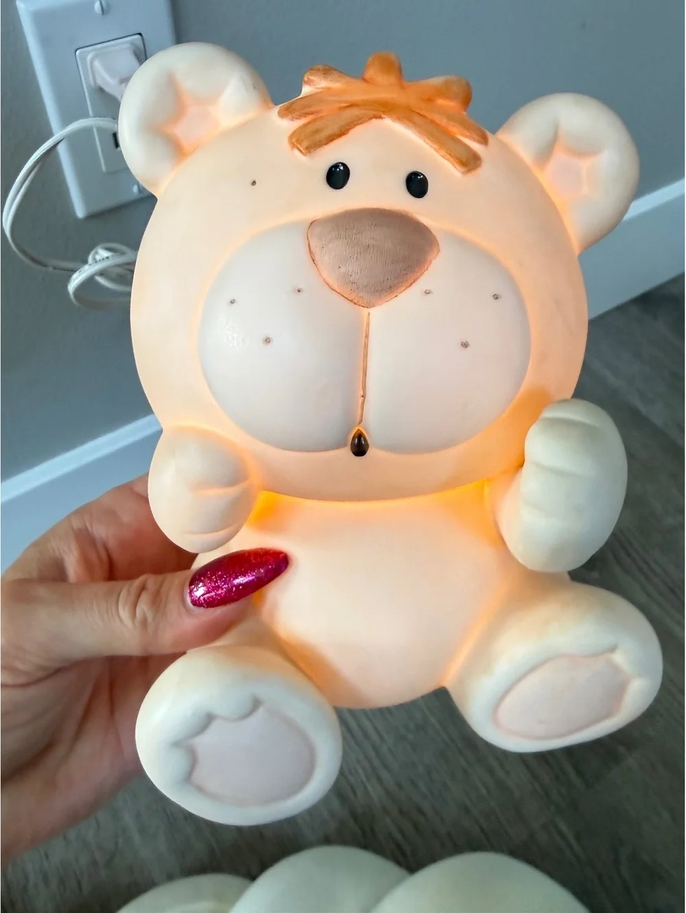 Vintage Bumpkins Baby Bear Ceramic Night Light Lamp